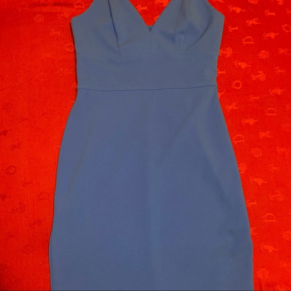 Express spaghetti strap fitted dress blue size small - Picture 8 of 10
